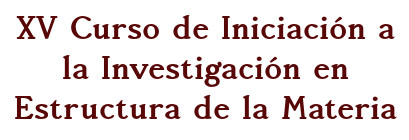 XV Curso de Iniciación a la Investigación en Estructura de la Materia