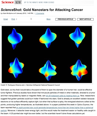 Gold Nanostars for attacking Cancer